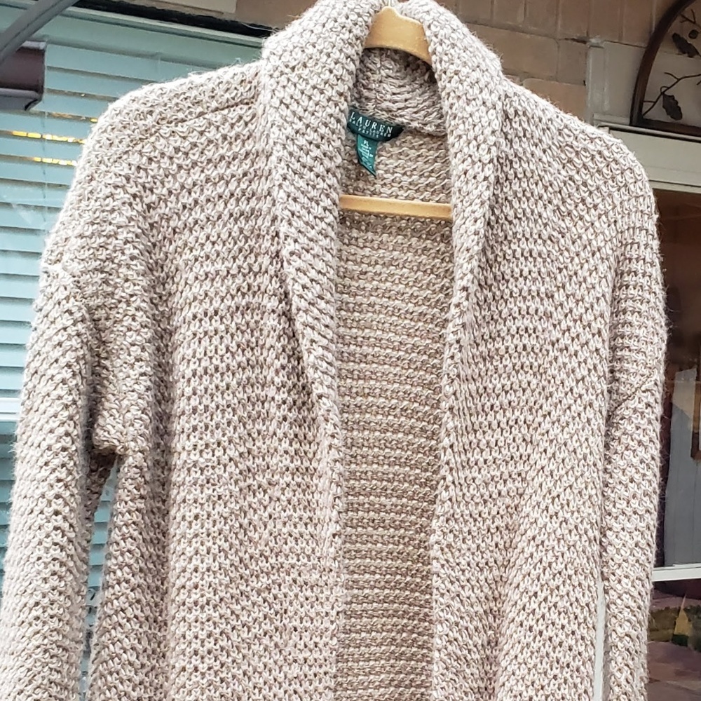 Ralph Lauren long knitted cardigan/ Shawl